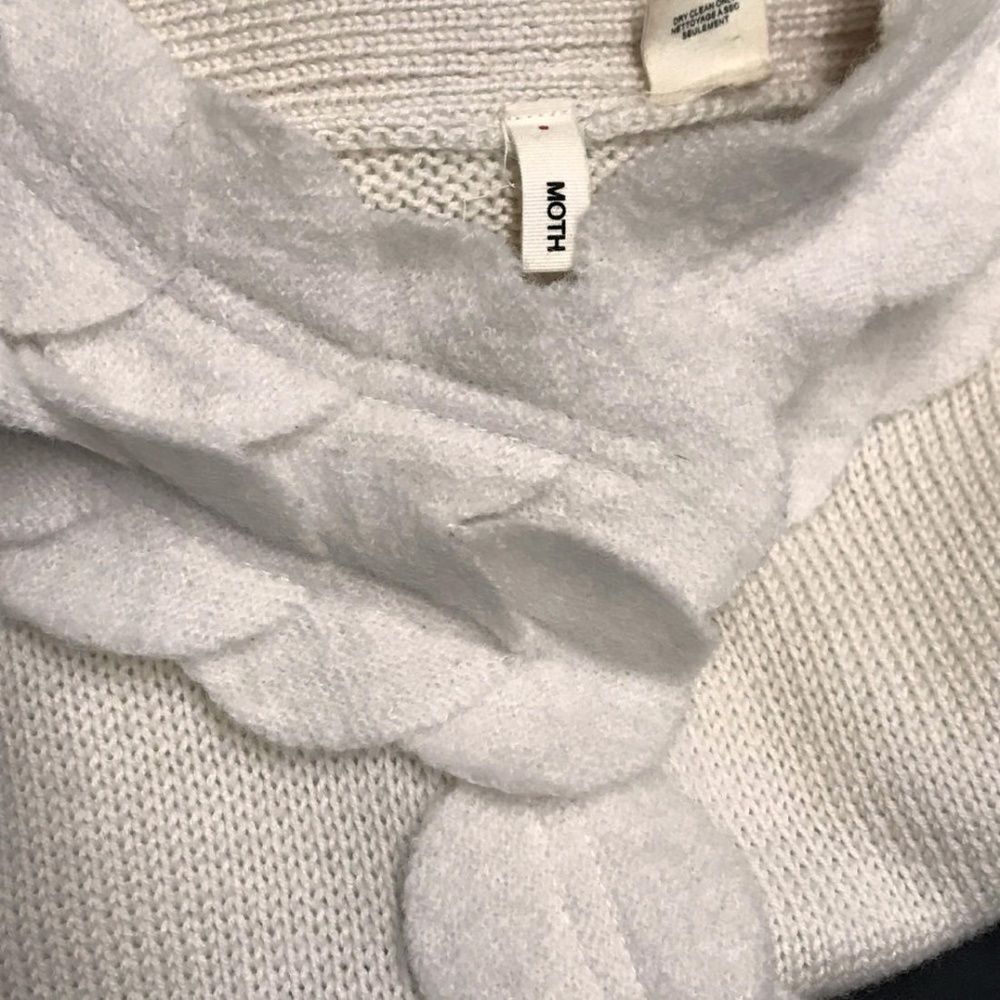 ANTHROPOLOGIE Moth SWALLOWS TWITTER Cardigan S XS - Picture 4 of 8